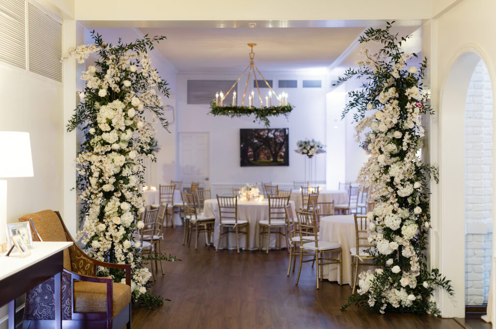 Wedding venue setup at Oakbourne Country Club Lafayette, LA